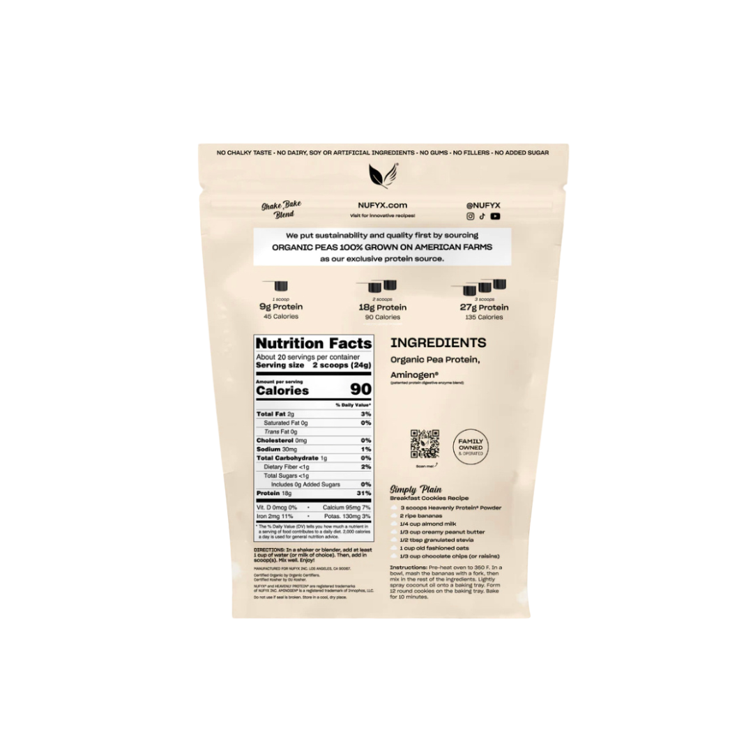 Nufyx Simply Plain Heavenly Protein Powder (40 scoop)