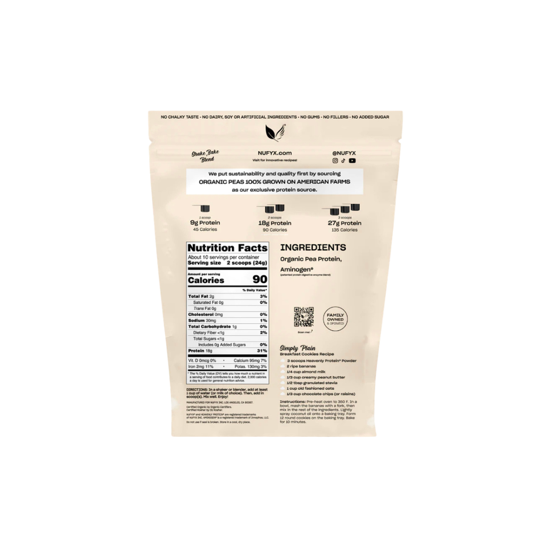 Poudre de Protéine Nufyx Simply Plain (20 portions)