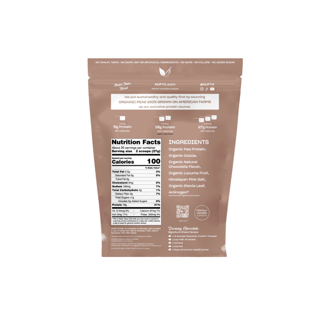 Nufyx Dreamy Chocolate Heavenly Protein Powder (40 scoop)