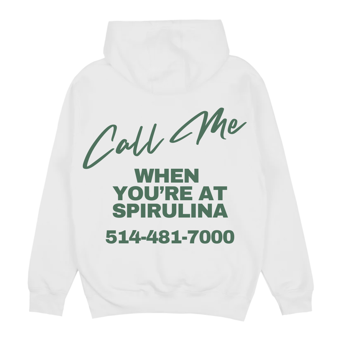 Sweat à capuche spiruline