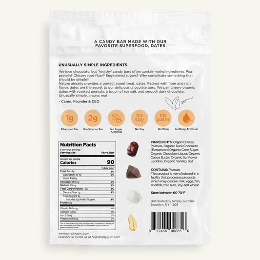Simply Barres de dattes Chocolate - Cacahuètes salées