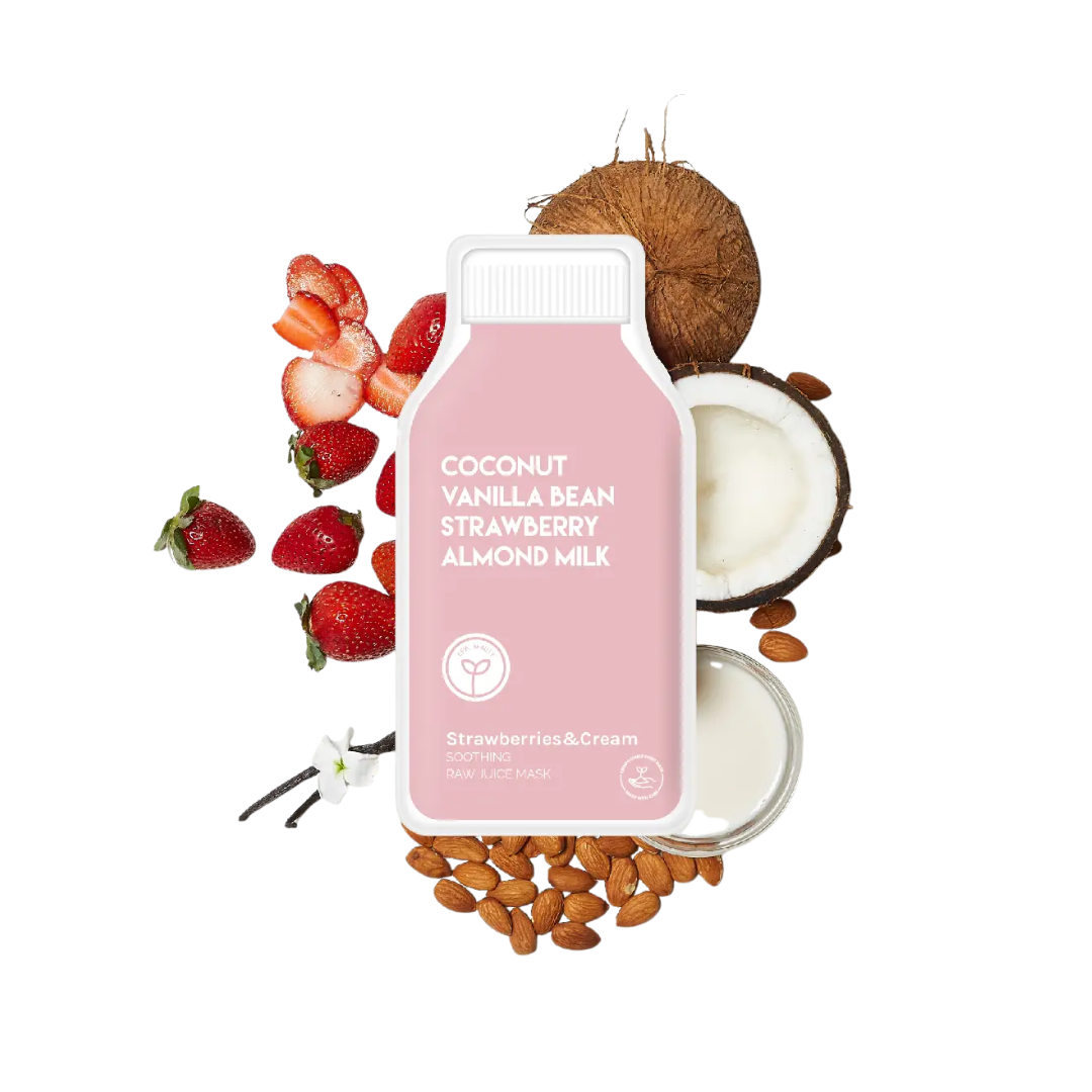 ESW Sheet Face Mask - Coconut Vanilla Bean Strawberry Almond Milk