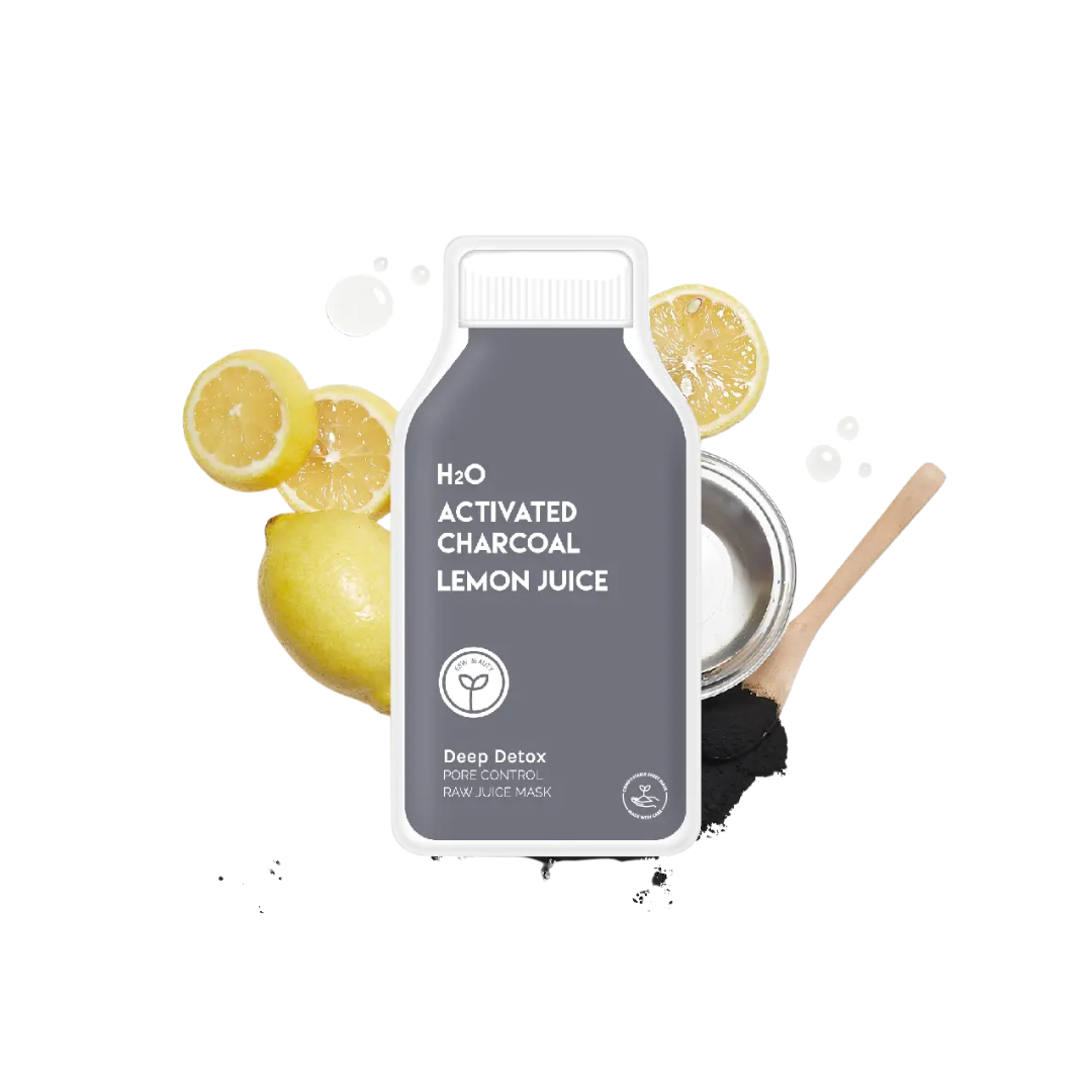 ESW Sheet Face Mask - H20 Activated Charcoal Lemon Juice