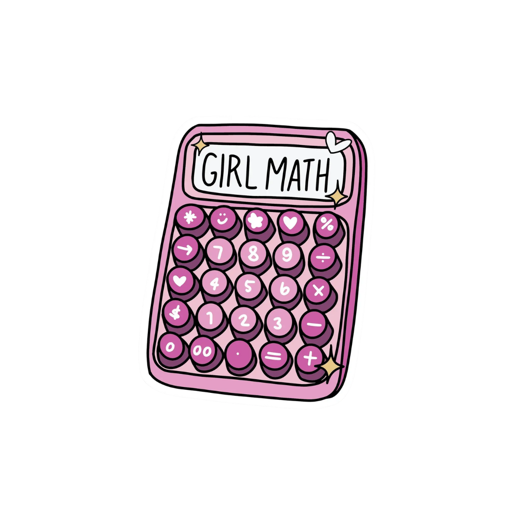 Autocollant : Calculatrice mathématique pour fille