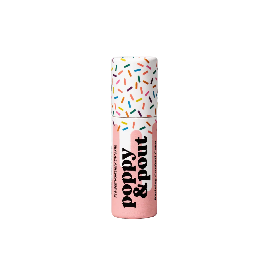 Poppy & Pout - Birthday Confetti Cake Lip Balm