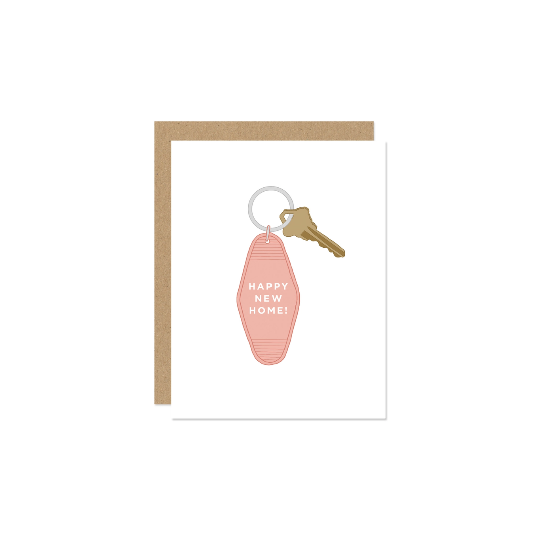 Card - Motel Keychain Happy New Home
