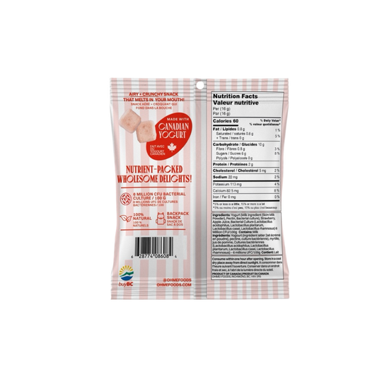 OHME ! Croustillant de yaourt à la fraise lyophilisé (format collation)