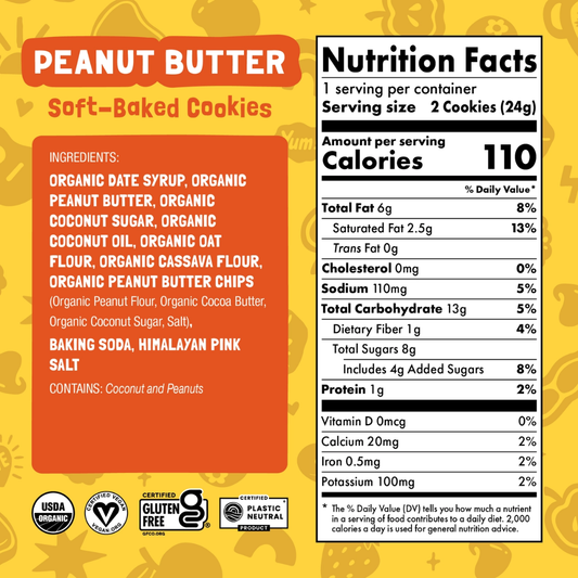 Skout Organic - Peanut Butter Soft Baked Cookies