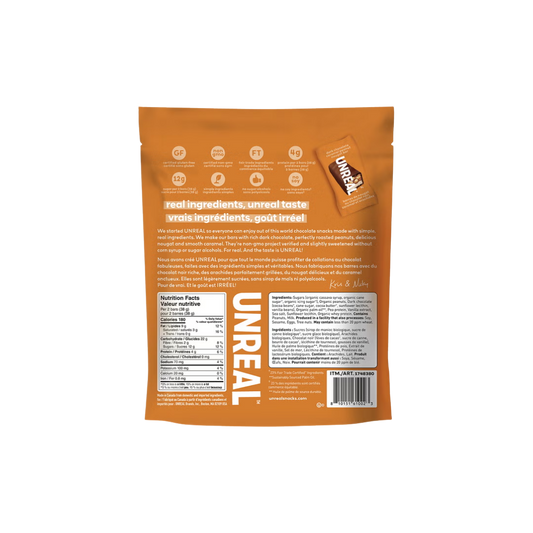 Unreal Dark Chocolate Caramel Peanut Nougat Bars
