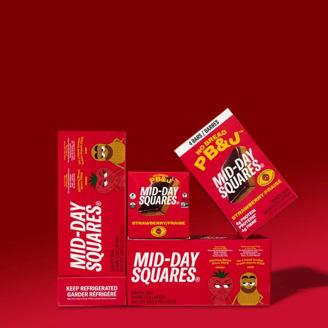 Mid-Day Squares PB&J Strawberry, 4 Pack