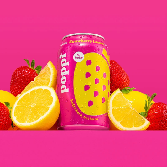 Poppi Strawberry Lemon Prebiotic Soda - Can