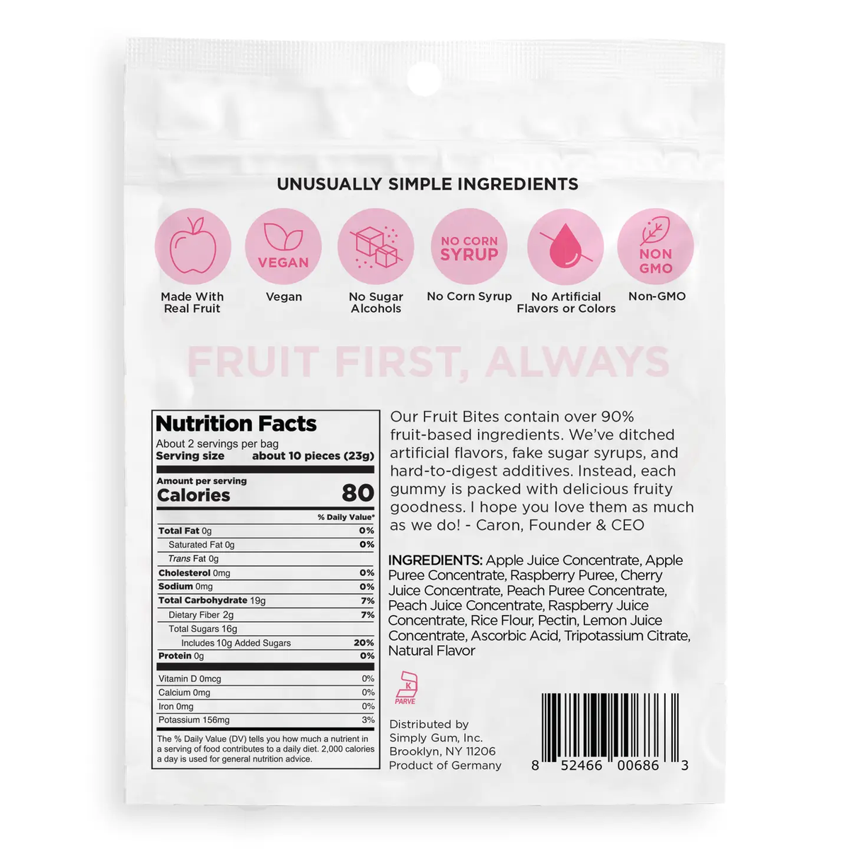Simply - Peach Raspberry Fruit Bites