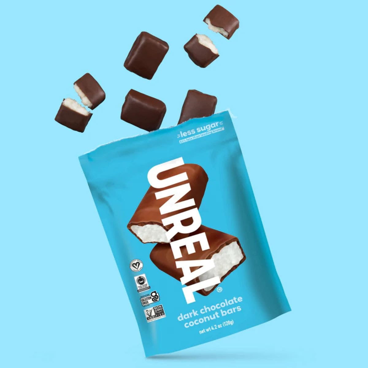 Unreal Barres de chocolat noir et noix de coco