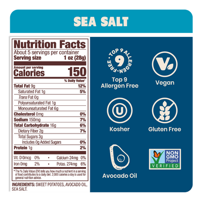 Jackson's Chips de patates douces Jackson's à l'huile d'avocat