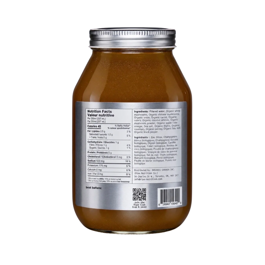 Ripe Bouillon végétalien aux super champignons