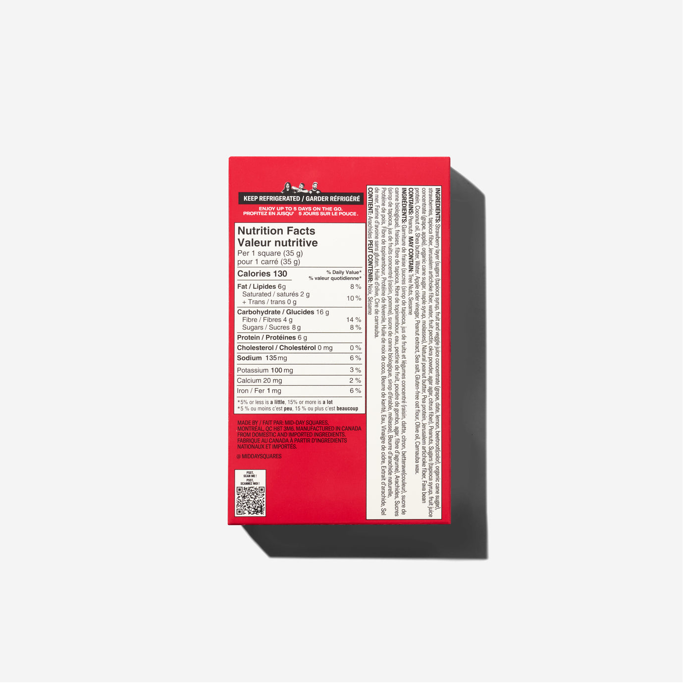 Mid-Day Squares PB&J Strawberry, 4 Pack