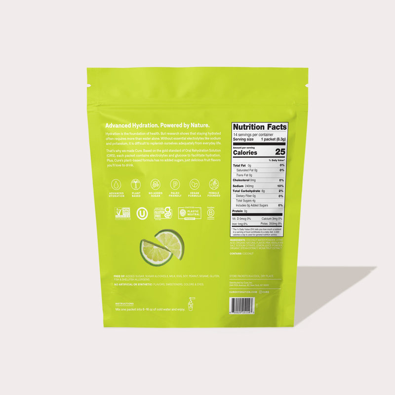Cure Hydration Electrolyte Drink Mix - Lime
