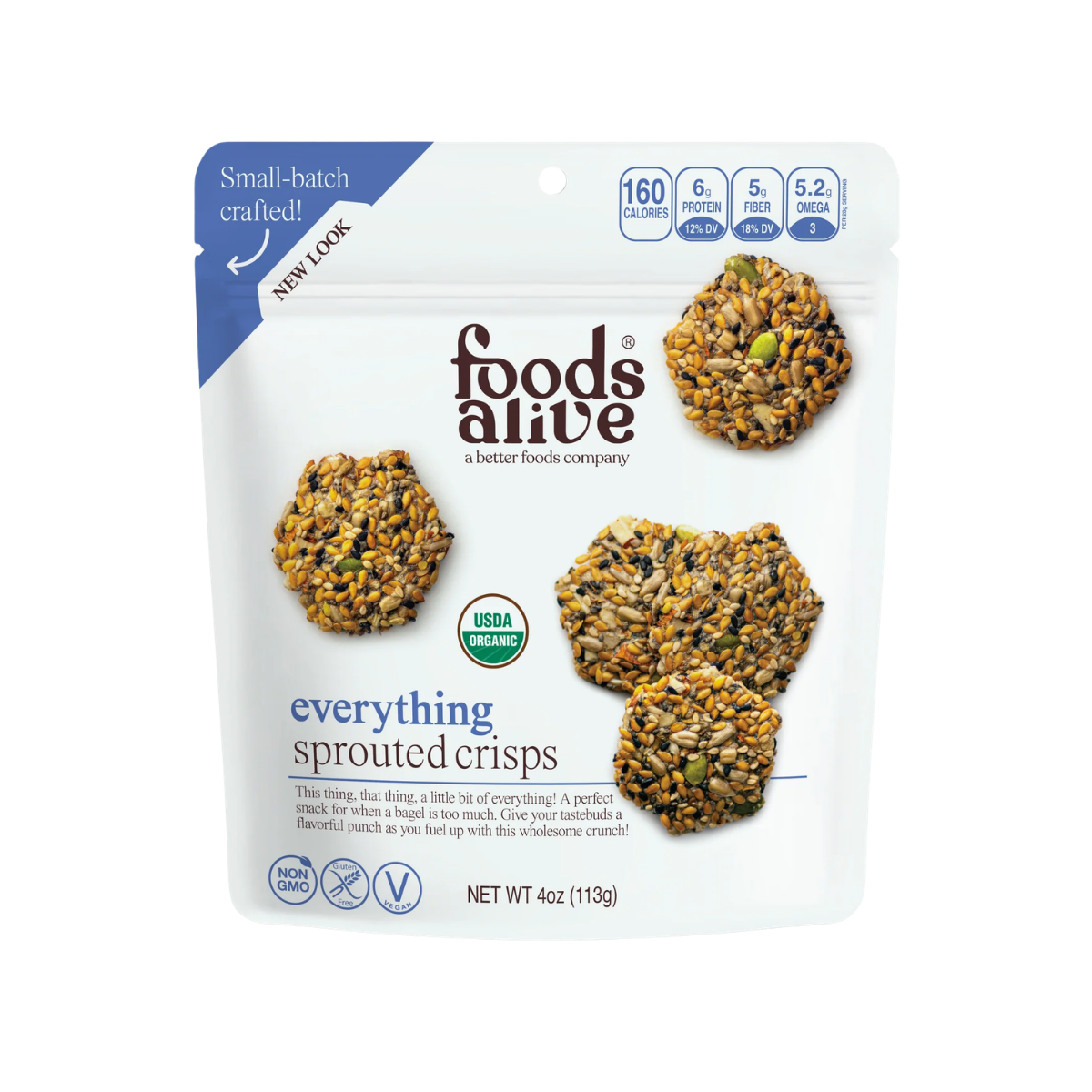 Foods Alive Sprouted Crisps Everything