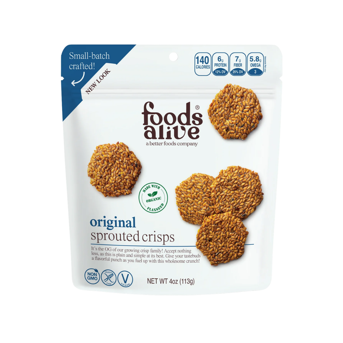 Foods Alive Sprouted Crisps Original – Spirulina