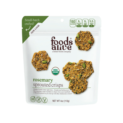 Foods Alive Sprouted Crisps Rosemary