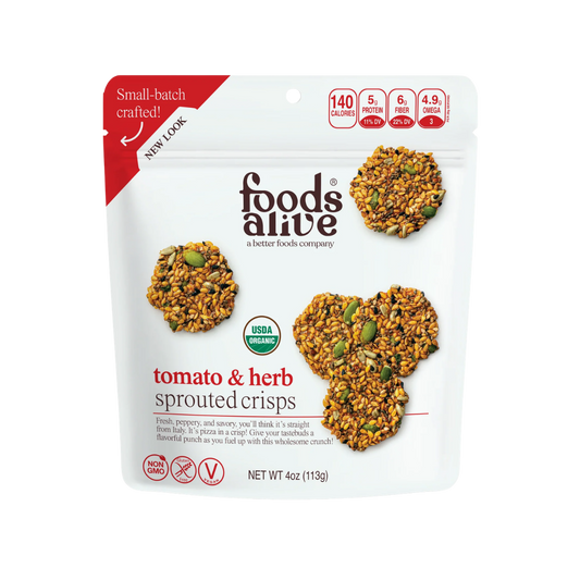 Foods Alive Sprouted Crisps Tomato & herb