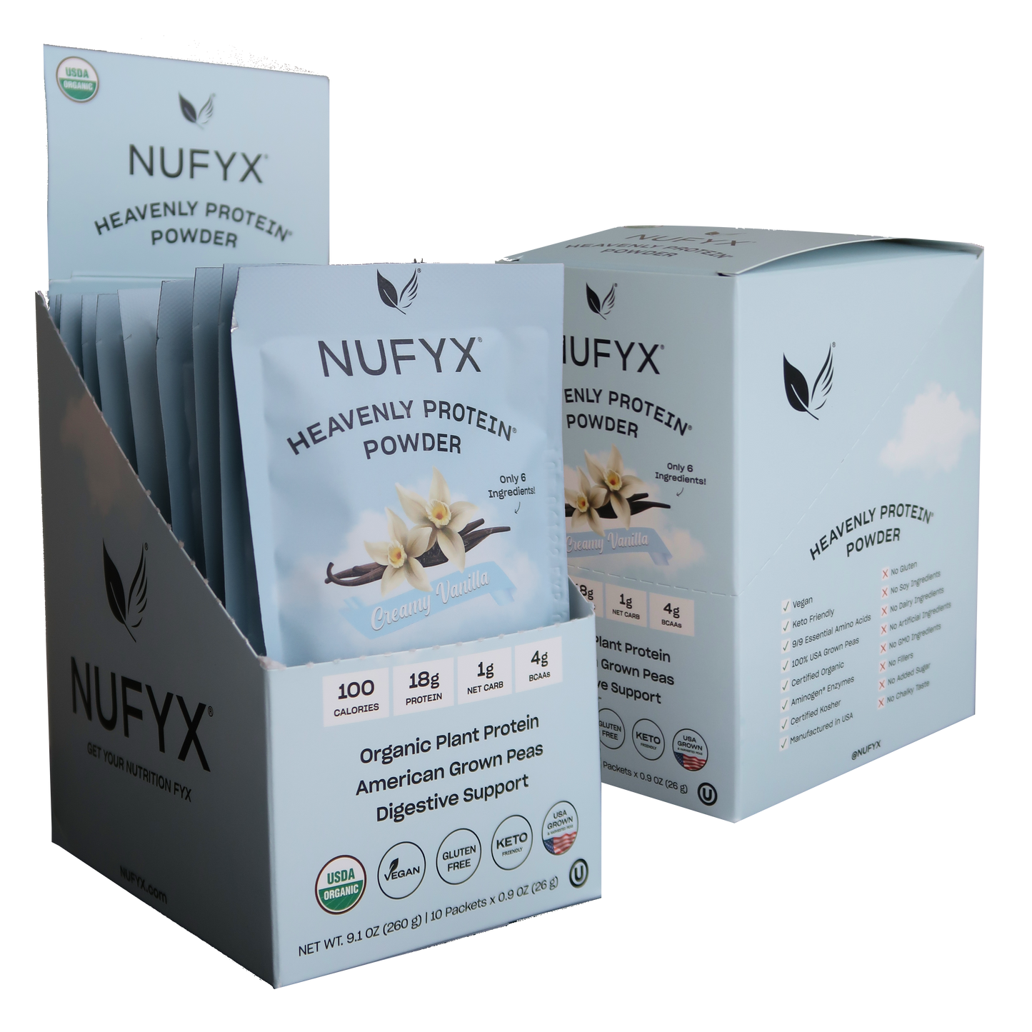Poudre de Protéine Nufyx Creamy Vanilla (boîte de paquets)