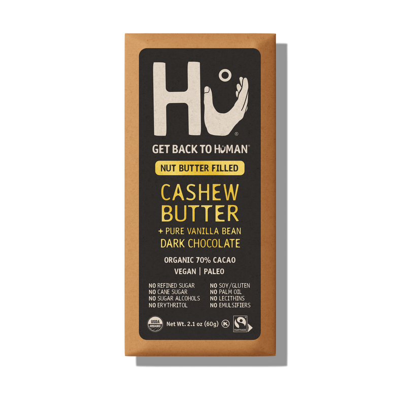 HU Chocolat noir au beurre de cajou et à la vanille pure