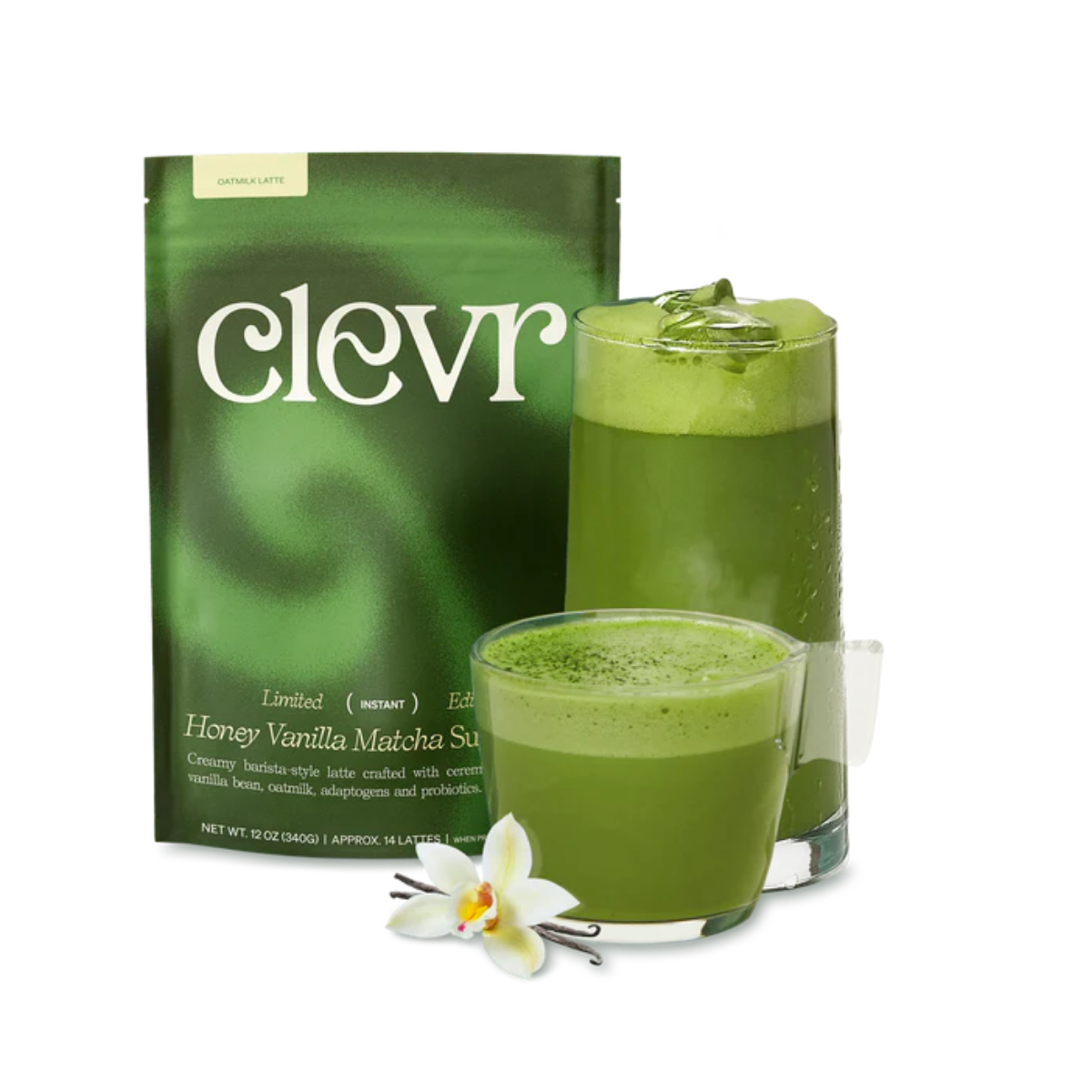 Clevr Honey Vanilla Matcha SuperLatte