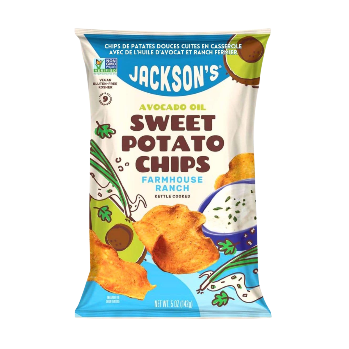 Jackson's Chips de patate douce Farmhouse Ranch