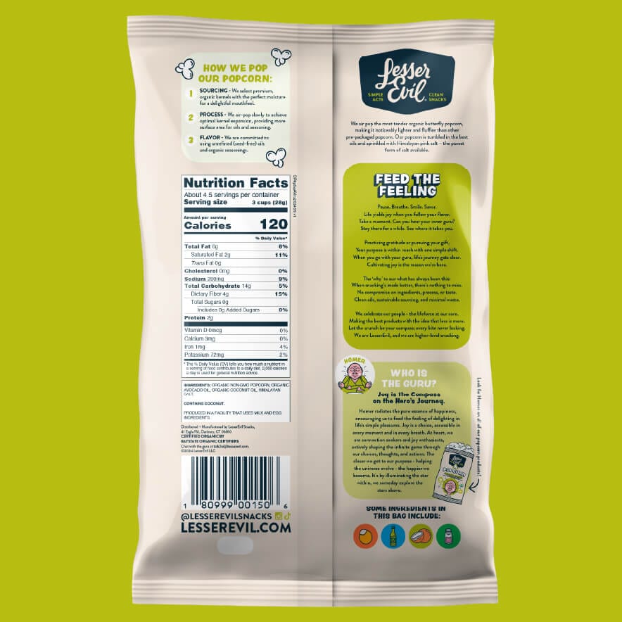 Lesser Evil Avocado-licious 142g