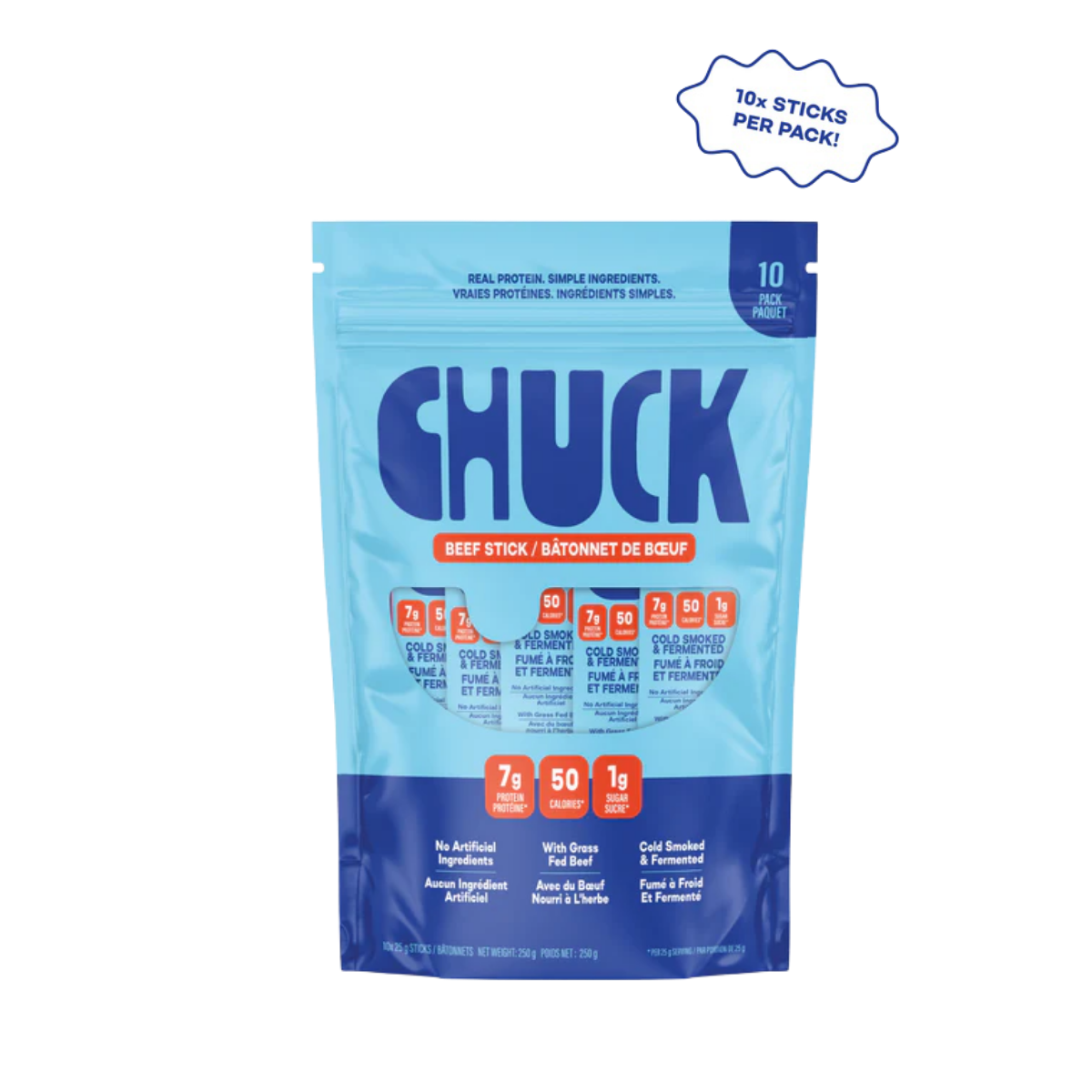 Chuck Sac original de bâtonnets de bœuf