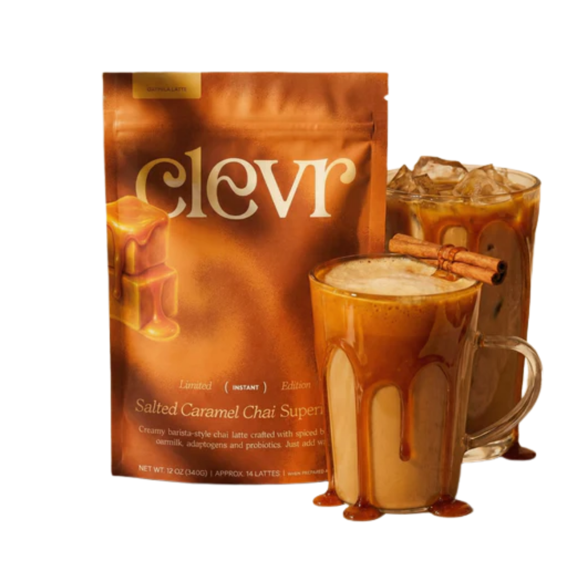 Clevr Salted Caramel Chai Superlatte