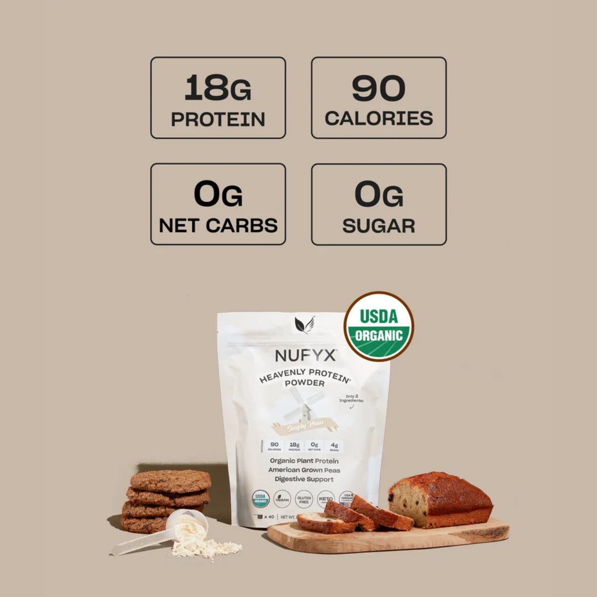 Poudre de Protéine Nufyx Simply Plain (20 portions)