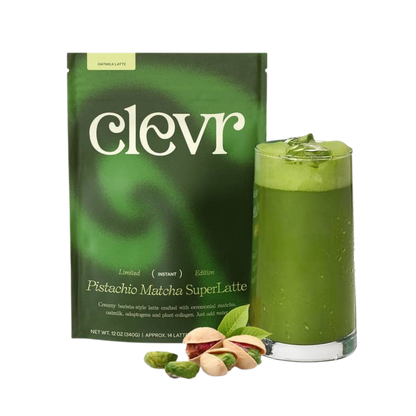 Clevr Superlatte au miel, pistache et matcha 