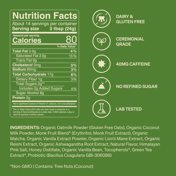 Clevr Honey Vanilla Matcha SuperLatte