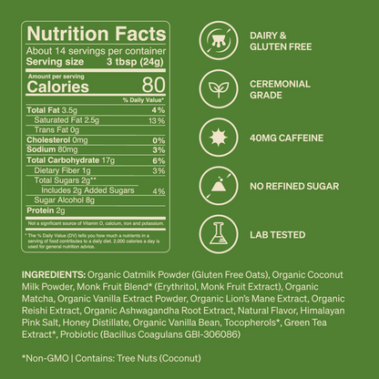 Clevr Honey Vanilla Matcha SuperLatte