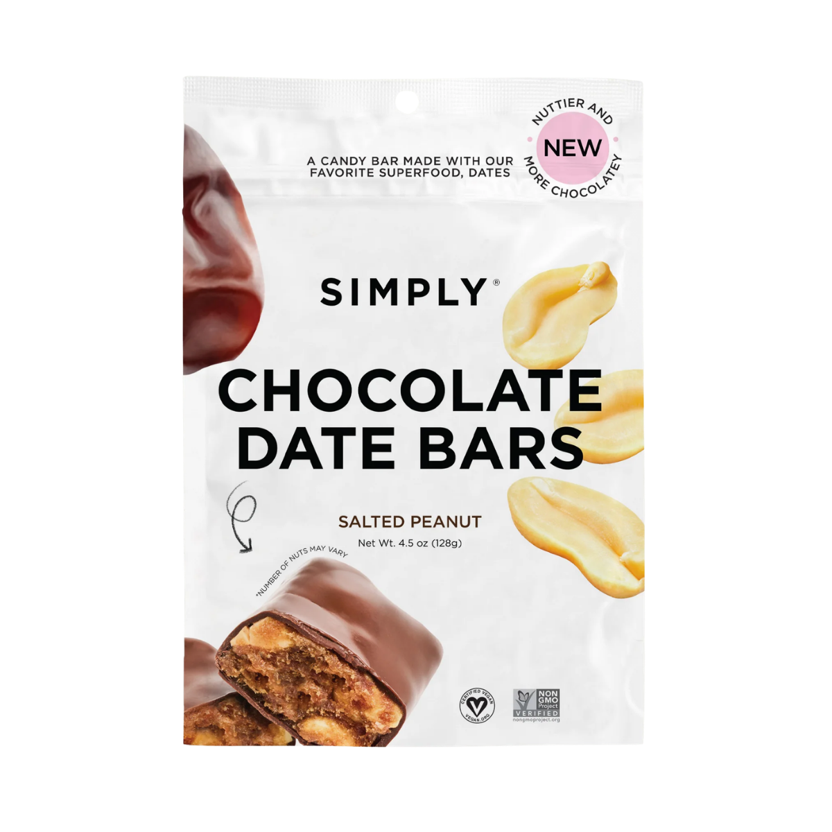 Simply Barres de dattes Chocolate - Cacahuètes salées
