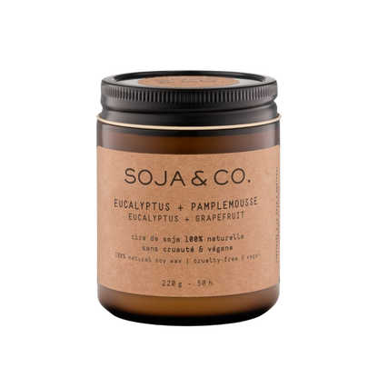 Soja&Co Bougie Eucalyptus et Pamplemousse