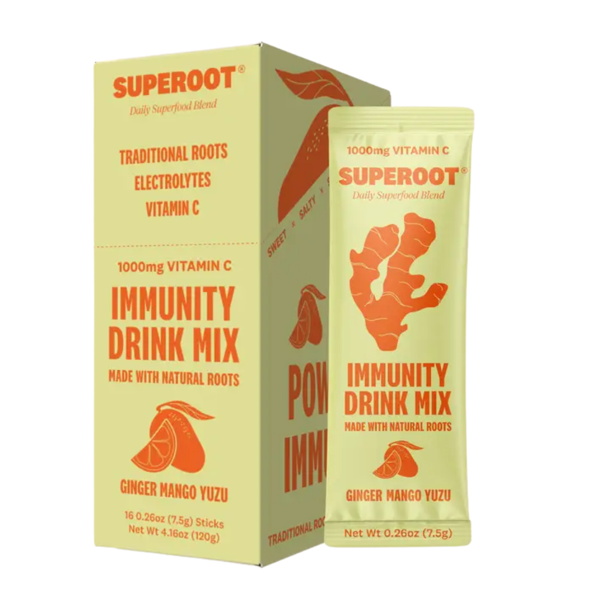 Superoot - Ginger Mango Yuzu Immunity Drink Mix