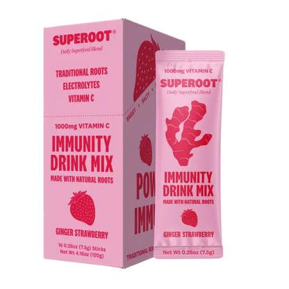 Superoot - Boisson d'immunité à la fraise en poudre