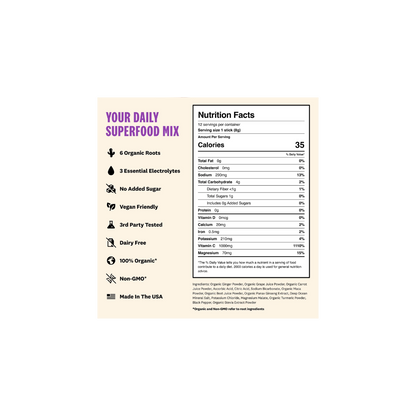 Superoot Hydration, Immunity & Digestion Mix (Grape) (Packet)