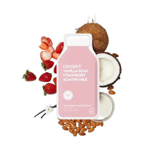 ESW Sheet Face Mask - Coconut Vanilla Bean Strawberry Almond Milk