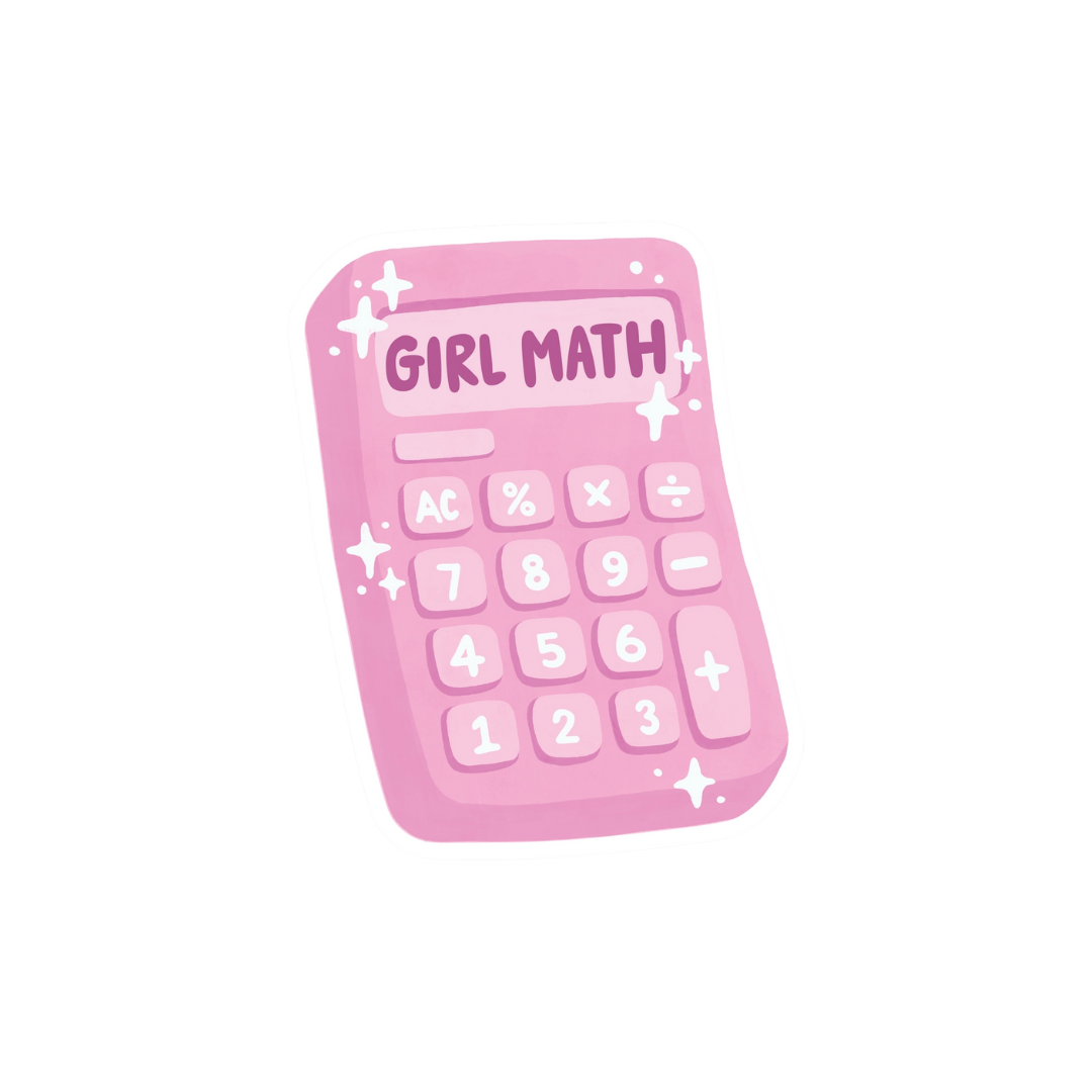 Autocollant : Calculatrice mathématique pour fille