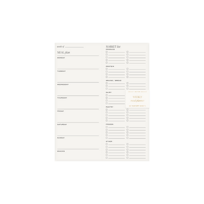 Bloc-notes - Plan de repas hebdomadaire