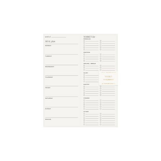 Bloc-notes - Plan de repas hebdomadaire