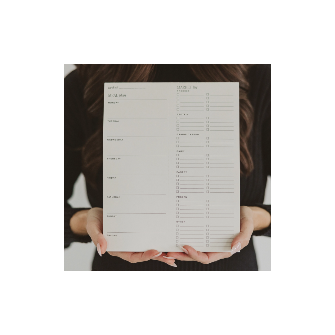 Bloc-notes - Plan de repas hebdomadaire