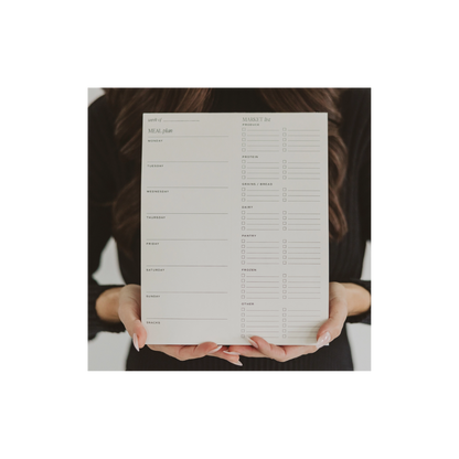 Bloc-notes - Plan de repas hebdomadaire