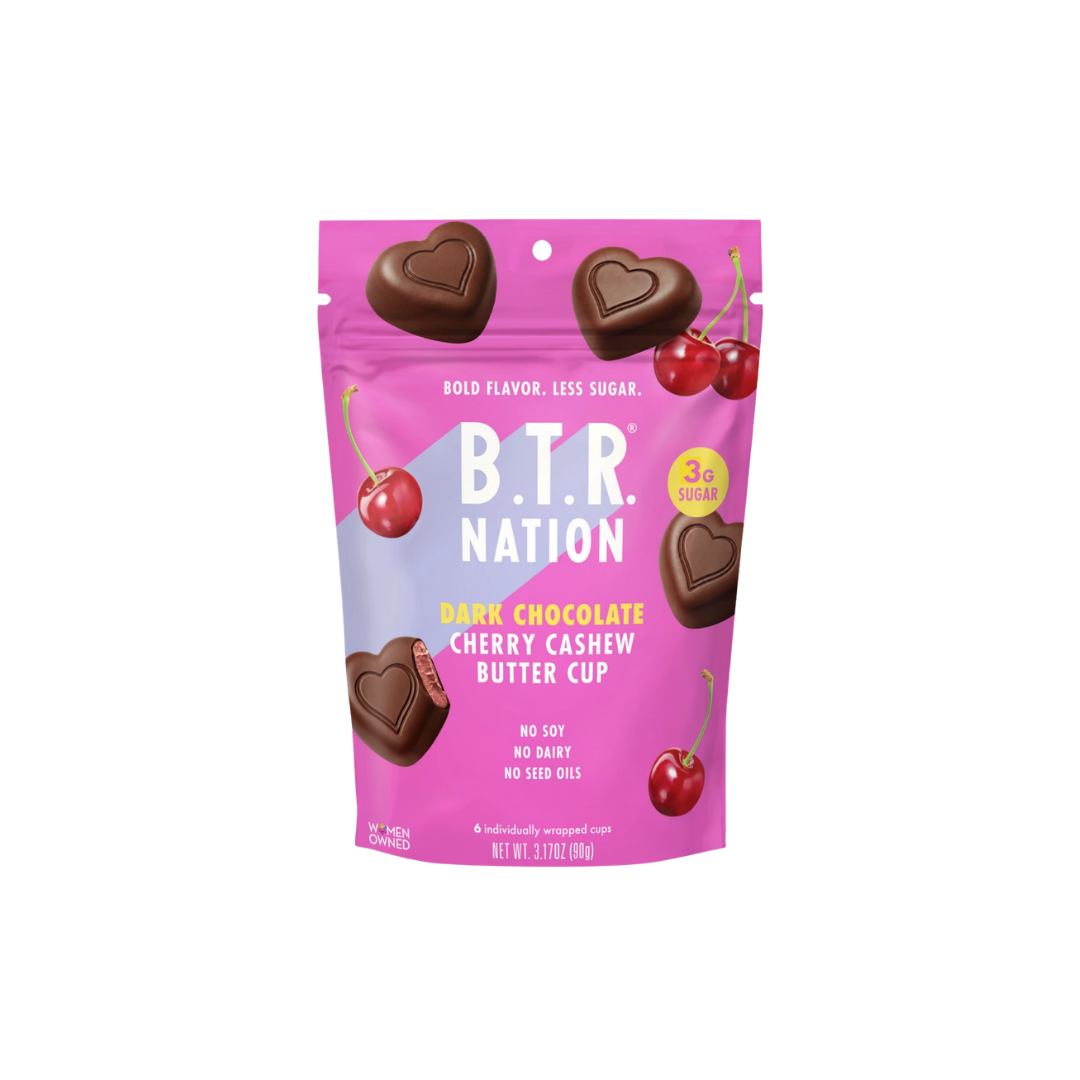 BTR Nation - Dark Chocolate Cherry Cashew Butter Cups
