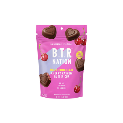 BTR Nation - Dark Chocolate Cherry Cashew Butter Cups