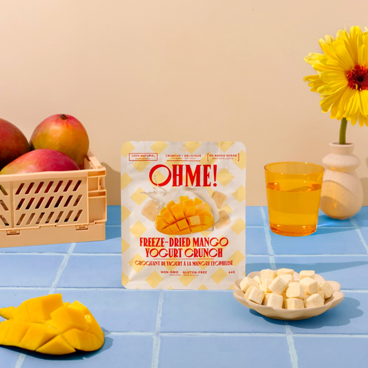 OHME ! Croquant au yaourt et à la mangue lyophilisée